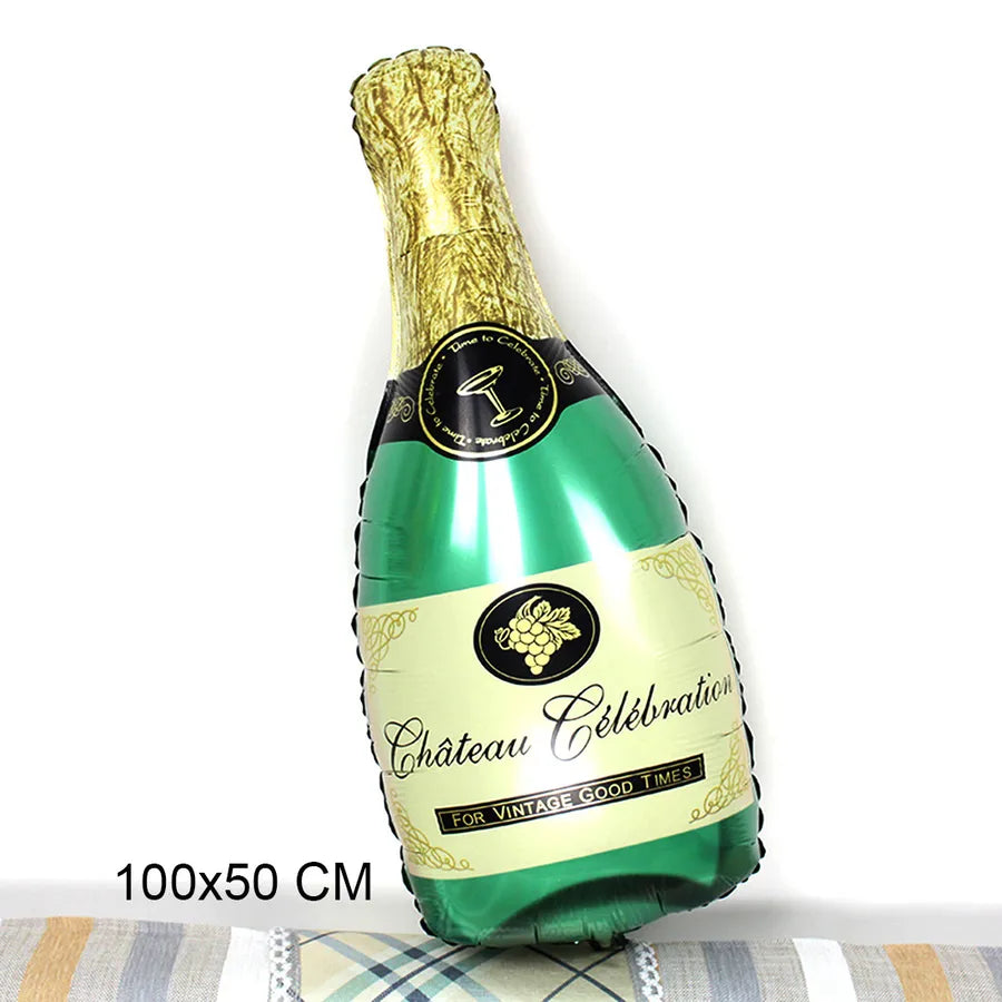 cute exaggerated romantic beer wine glass wine bottle aluminum film party birthday festival balloons