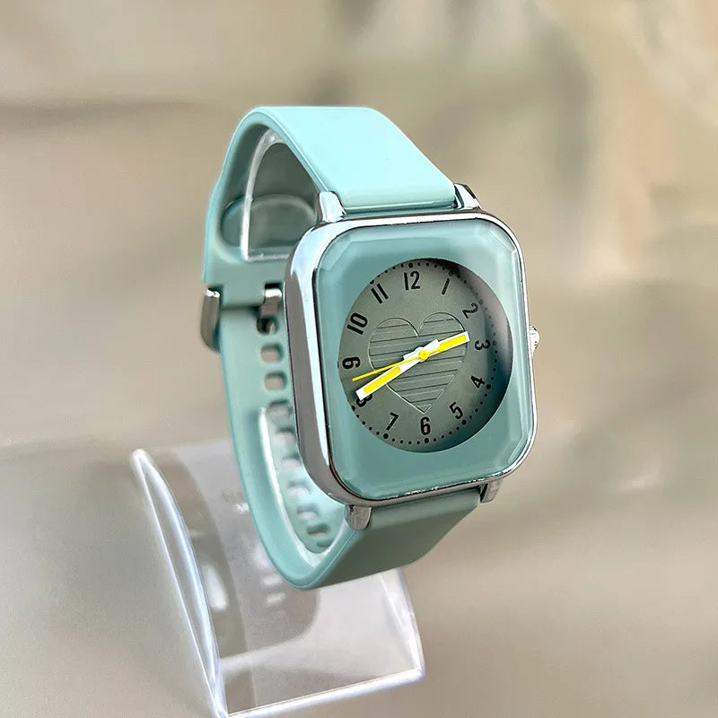 Casual Solid Color Buckle Quartz Women's Watches