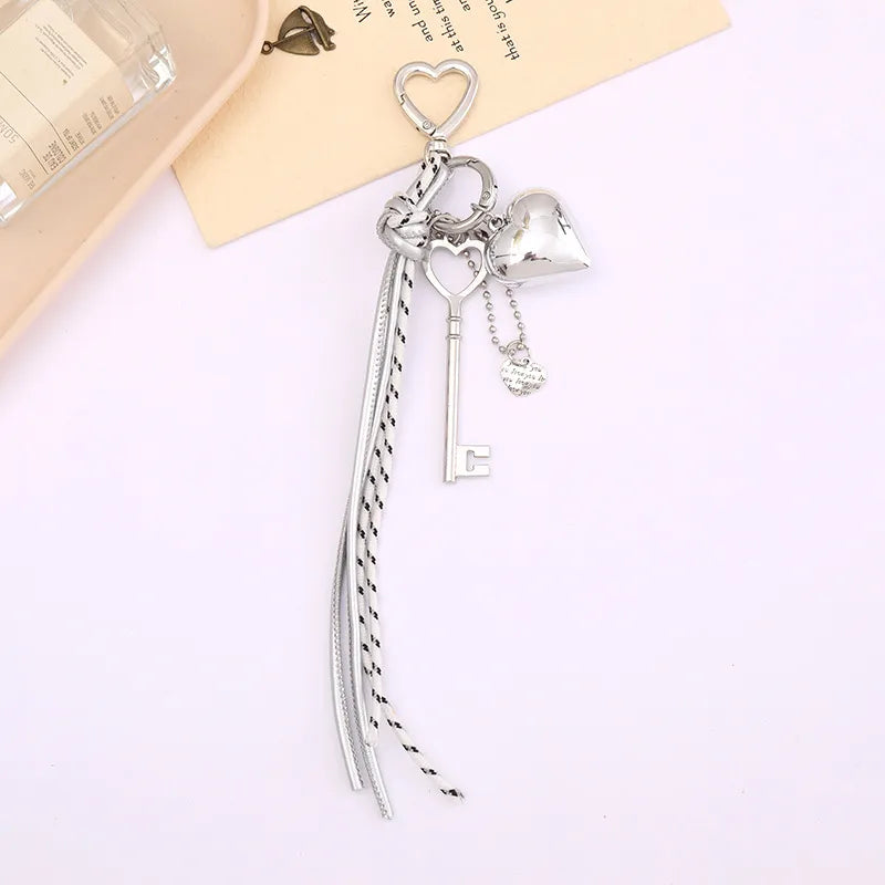 Simple Style Heart Shape Key Pu Leather Valentine'S Day Keychain