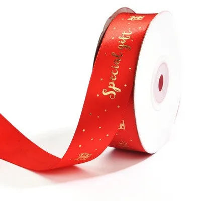 Christmas Decorative Ribbon 1cm 2cm Small Roll Colorful New Year Holiday Gift Wrapping Tassel Ribbon Jewelry Packaging Rope