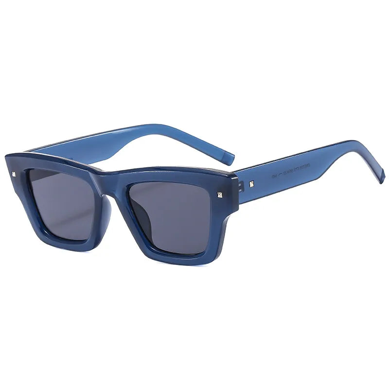 classic style solid color pc square full frame men's sunglasses