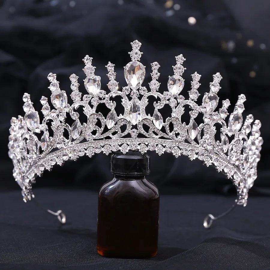 H1349  Bestselling Forest System Hair Accessories Headband Leaf Embedded Crystal Baroque Wedding Bride Vintage Crown