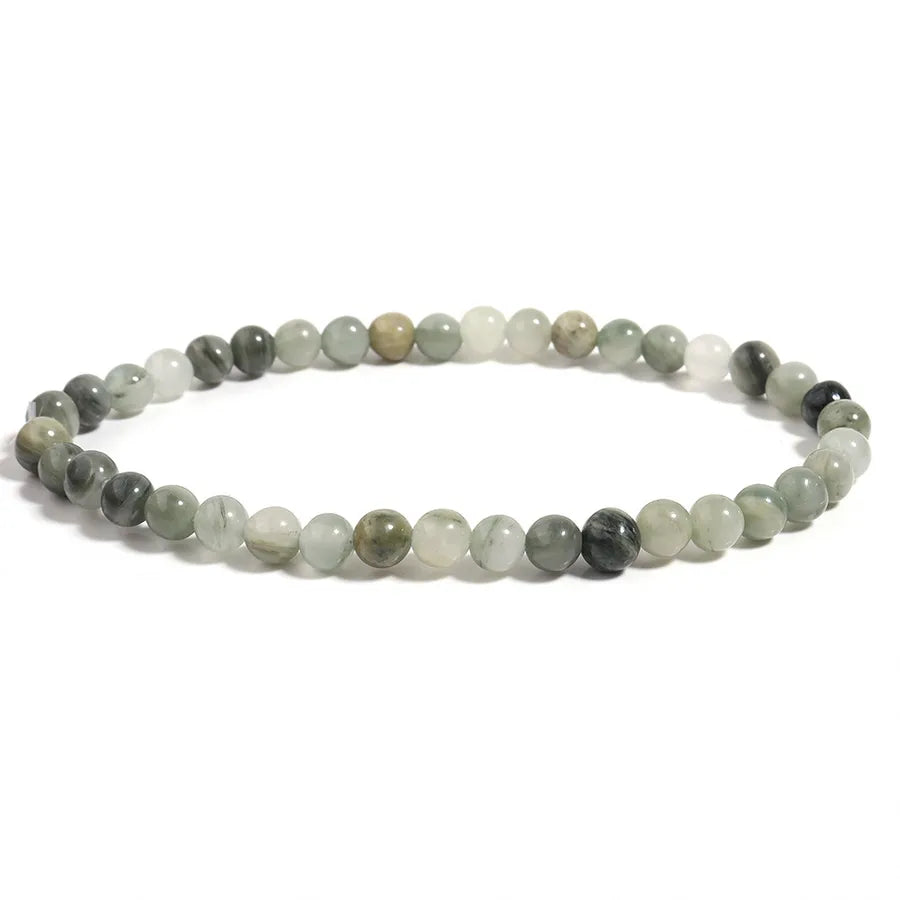 Explosions 4mm Natural Stone Mini Energy Bracelet Women's Gone Beads Semi-precious Stacked Jewelry Bracelet