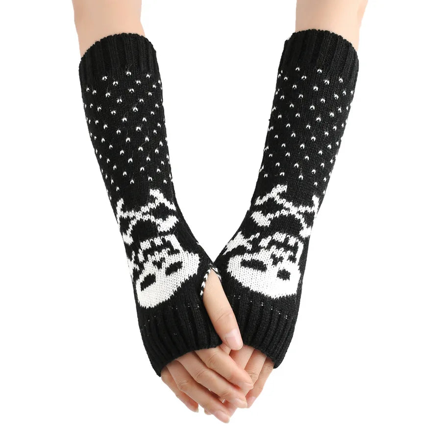 Women's Hip-Hop Exaggerated Streetwear Color Block Gloves One Pair
