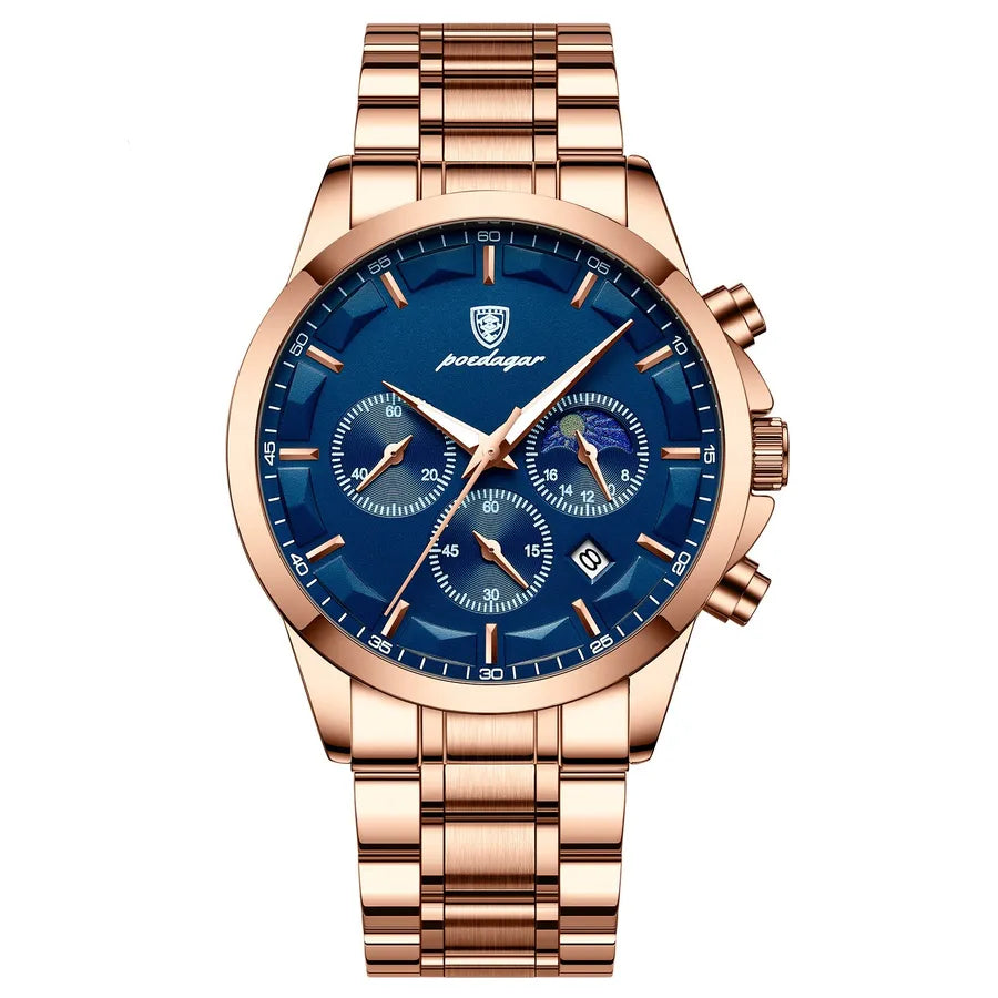 simple style solid color single folding buckle quartz men's watches