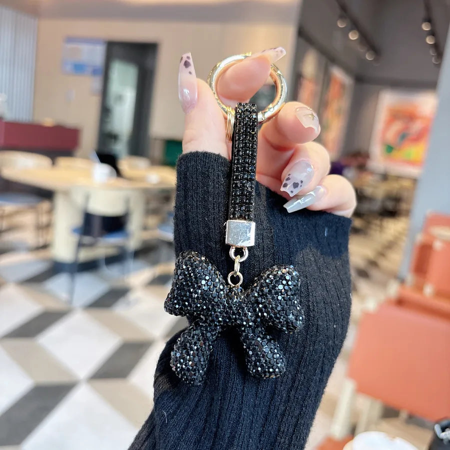 1 Piece Classic Style Bow Knot Metal Unisex Bag Pendant Keychain