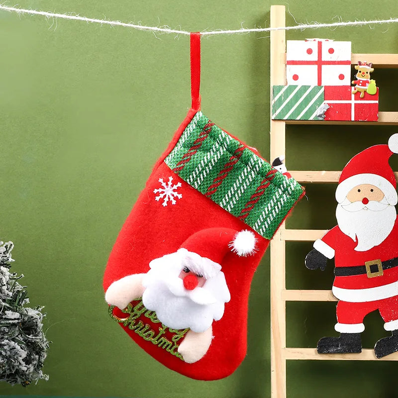 Christmas Cartoon Style Santa Claus Elk Holiday Festival Hanging Ornaments Decorative Props
