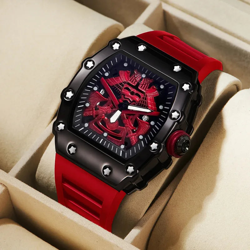 sports solid color buckle quartz men's watches