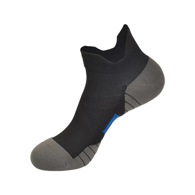men's sports color block polyester ankle socks a pair