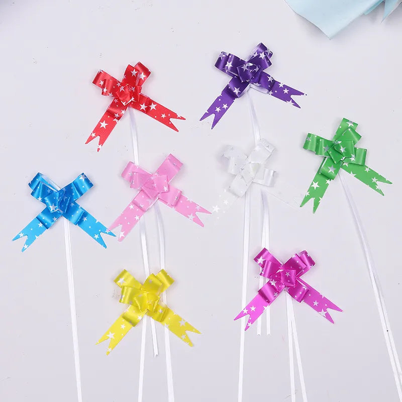 Free Shipping 15# Trumpeter Flower Christmas Holiday Decoration Gift Packaging PP Plastic Flower Bow Ribbon