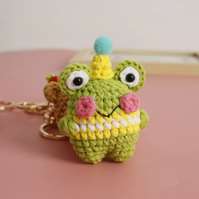 1 Piece Cute Animal yarn Bag Pendant Keychain