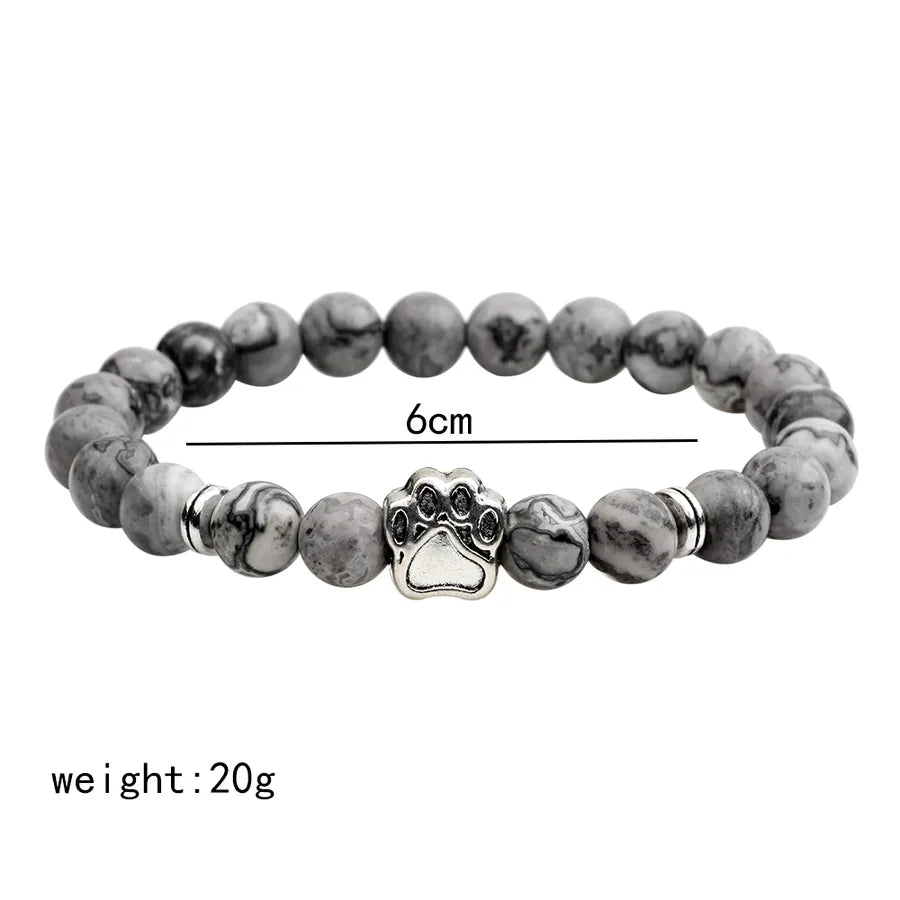 hip-hop cross natural stone beaded men's bracelets