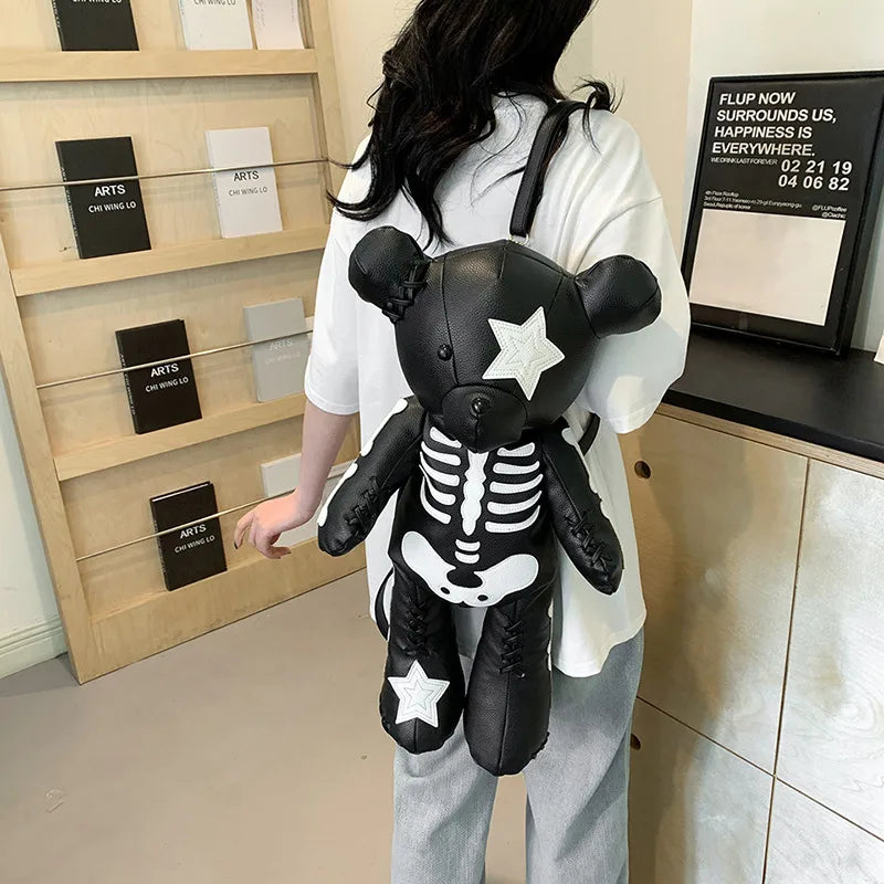 Waterproof Bear Solid Color Casual Travel Women's Backpack