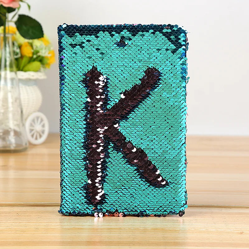 Color Changing Fish Scale Sequin Notebook Customizable Cover Pattern Creative Stationery Ideal For Anniversary And Award Ceremonies
