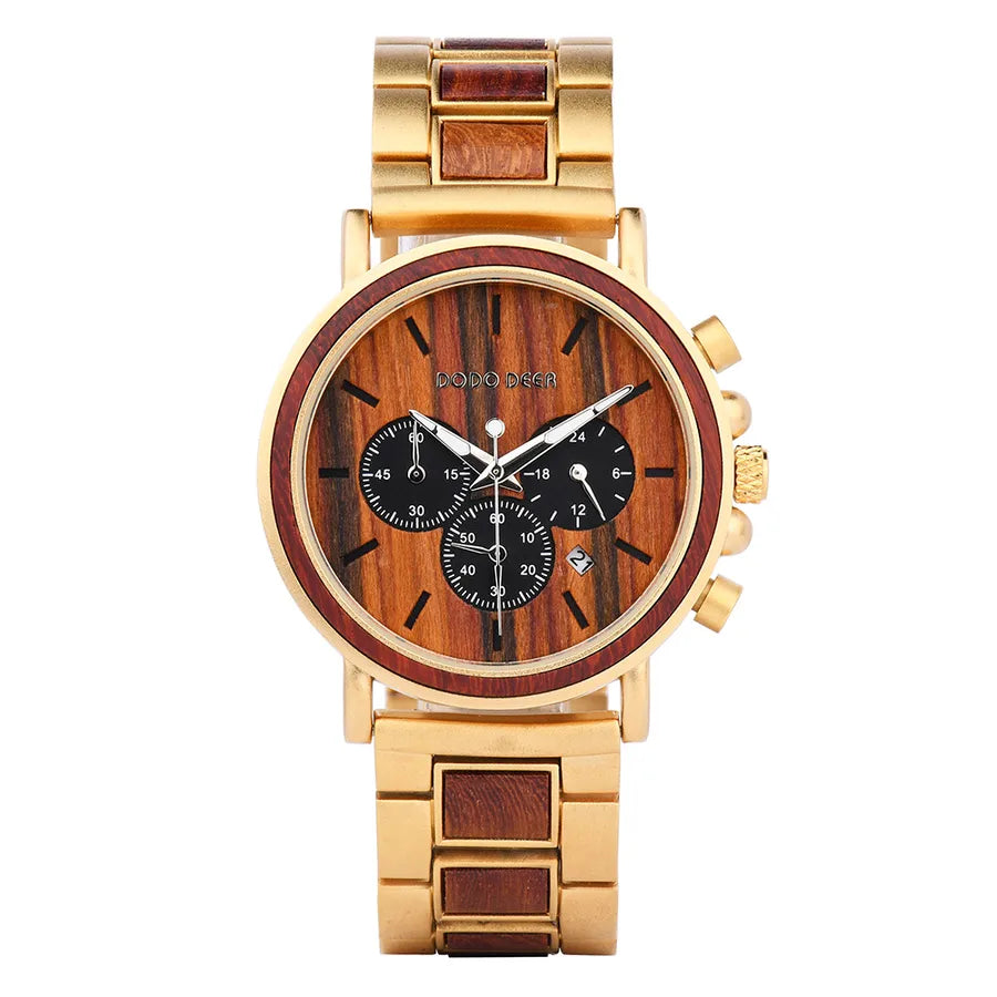 Business Color Block Double Side Snaps Electronic Men's Watches