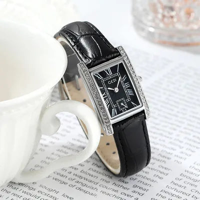 Simple Style Solid Color Buckle Quartz Watch Women's Watches