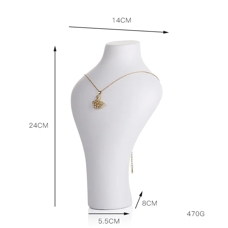 elegant portrait resin jewelry display bust