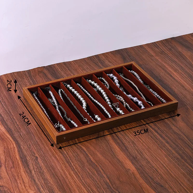 1 Piece solid wood Retro Square Jewelry Display