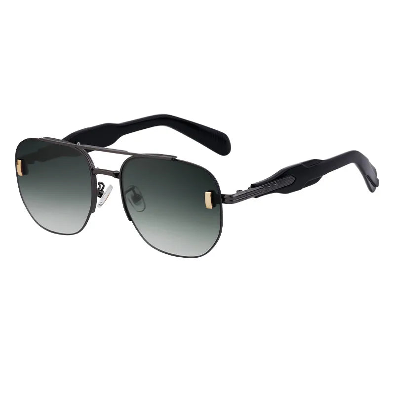 Vacation Solid Color Pc Tinted Lenses Square Full Frame Men's Sunglasses