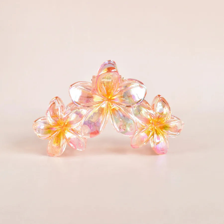 Elegant Women's Plumeria Plastic Hair Claws