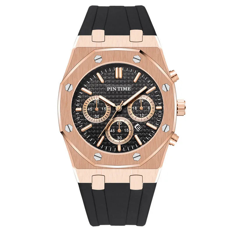 Casual Color Block Buckle Quartz Women's Watches