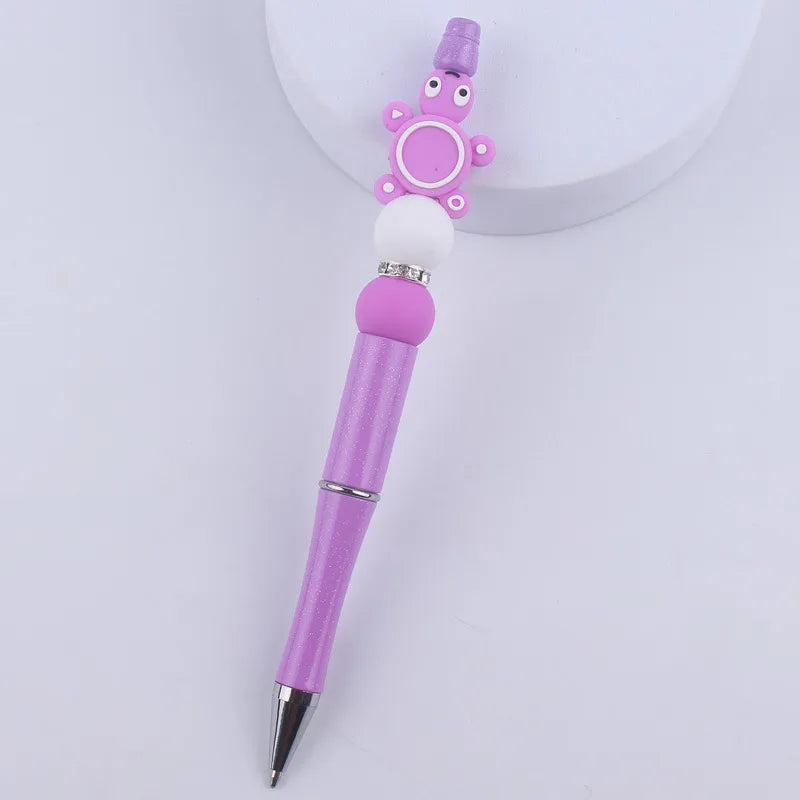 creative cartoon animal silicone bead color ballpoint pen