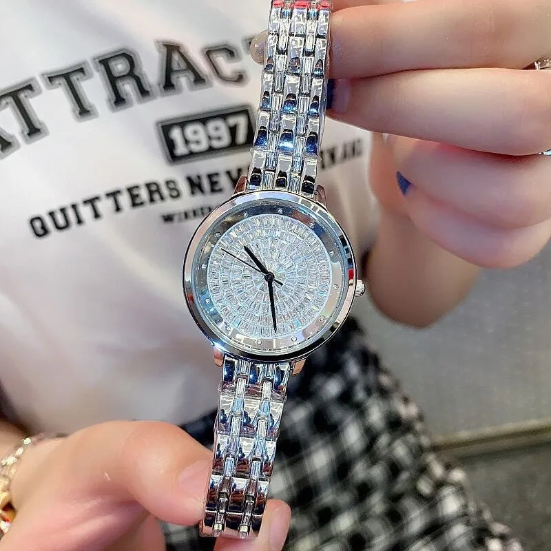Casual Elegant Solid Color Butterfly Double Snap Quartz Watch Women's Watches