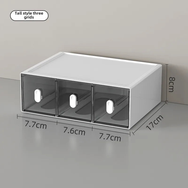 Dopamine Desktop Overlay Storage Cabinet Drawer Student Desk Stationery Storage Box Rubber Belt Hairpin Jewelry Fit Box