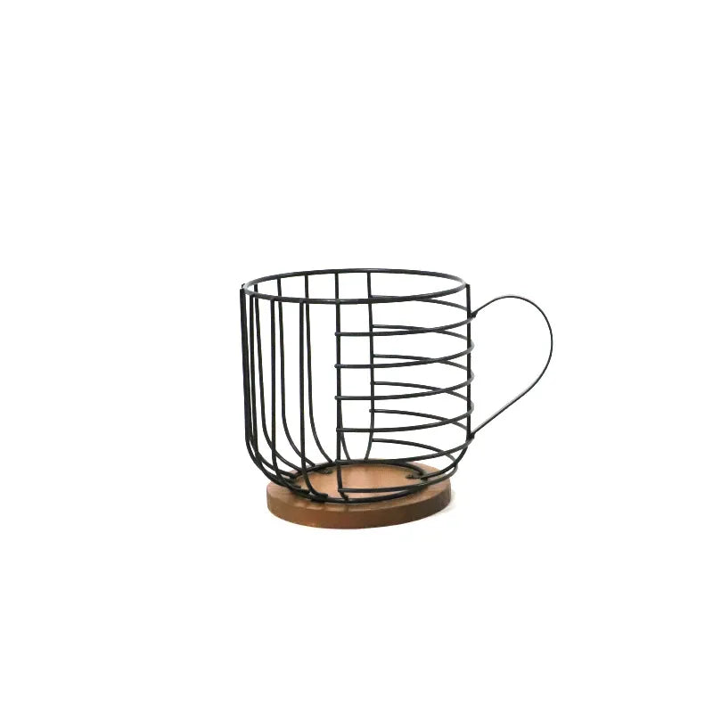 Casual Classical Solid Color Iron Coffee Basket