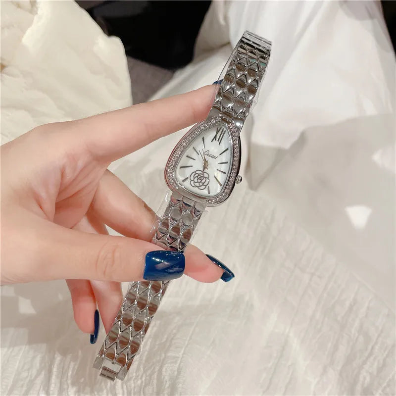 Retro Classic Style Solid Color Jewelry Buckle Quartz Watch