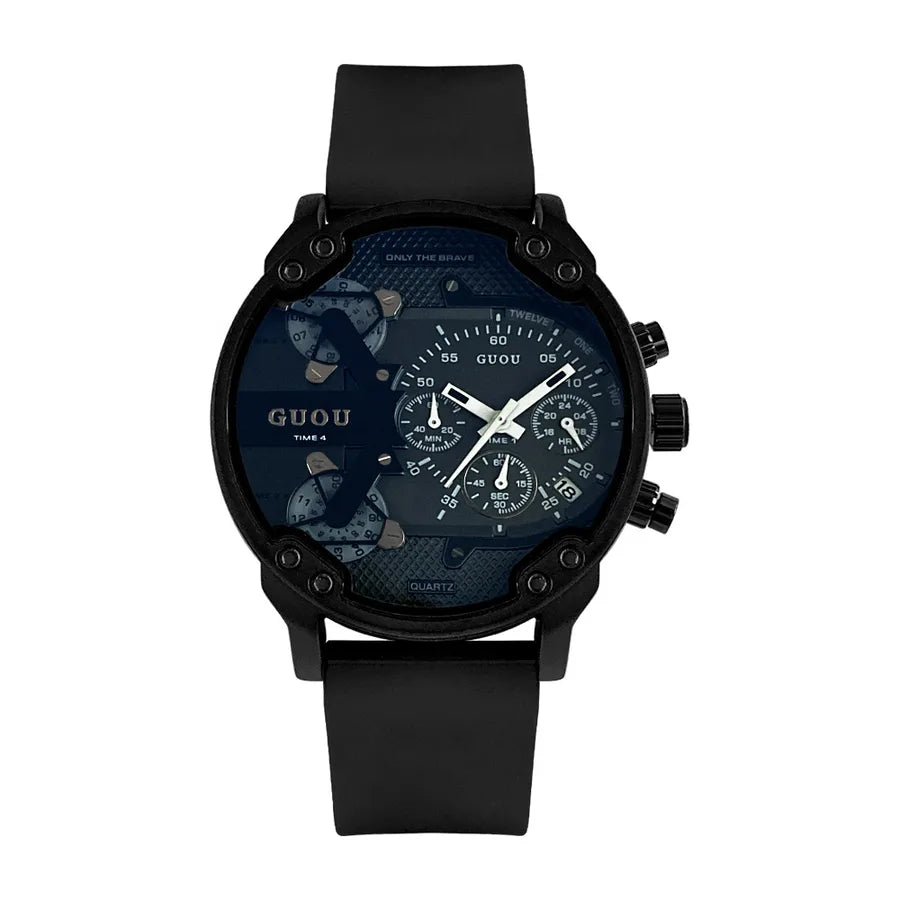 simple style solid color buckle quartz men's watches