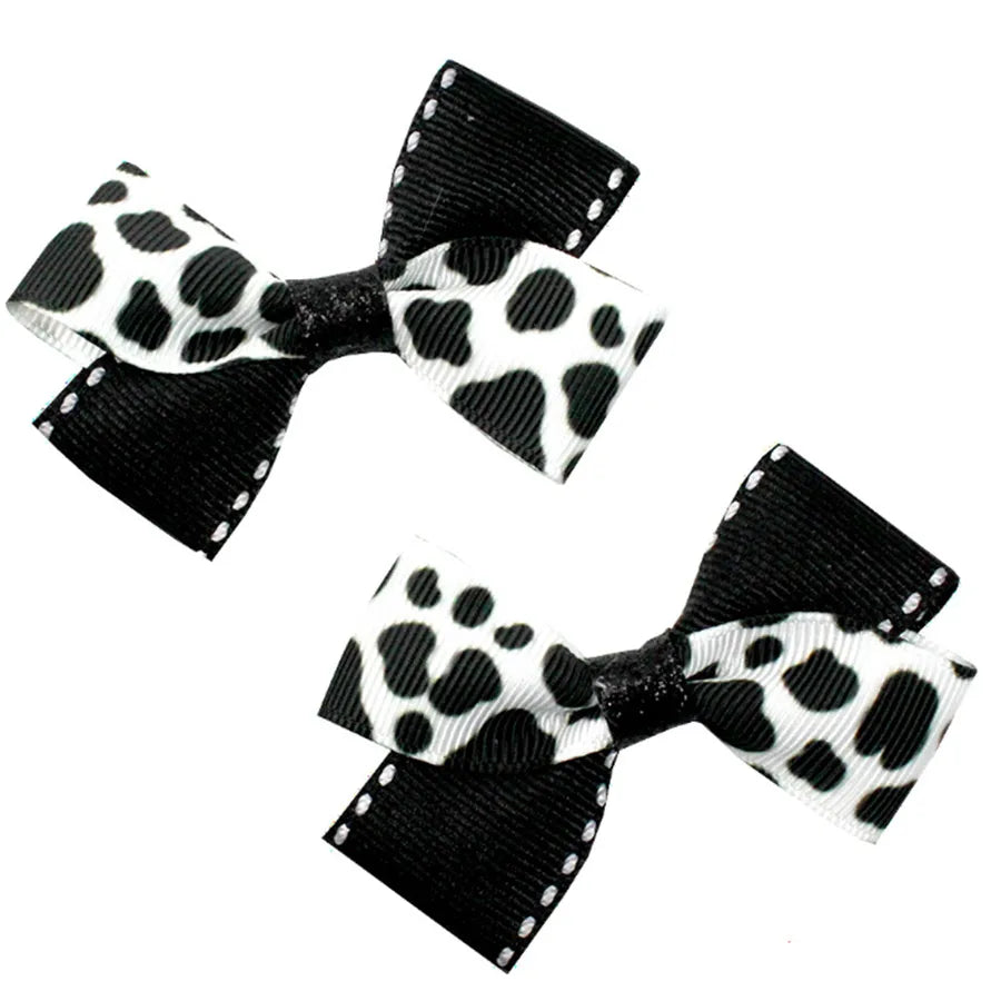 Hot Selling  Milk Bow Western Denim cowgirl   Children's Hairpin