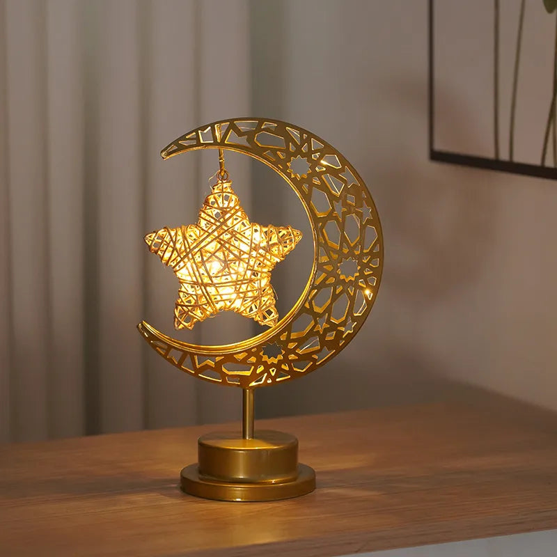 Casual Romantic Simple Style Moon Iron Indoor Graduation Night Lights Led Lights Night Lights