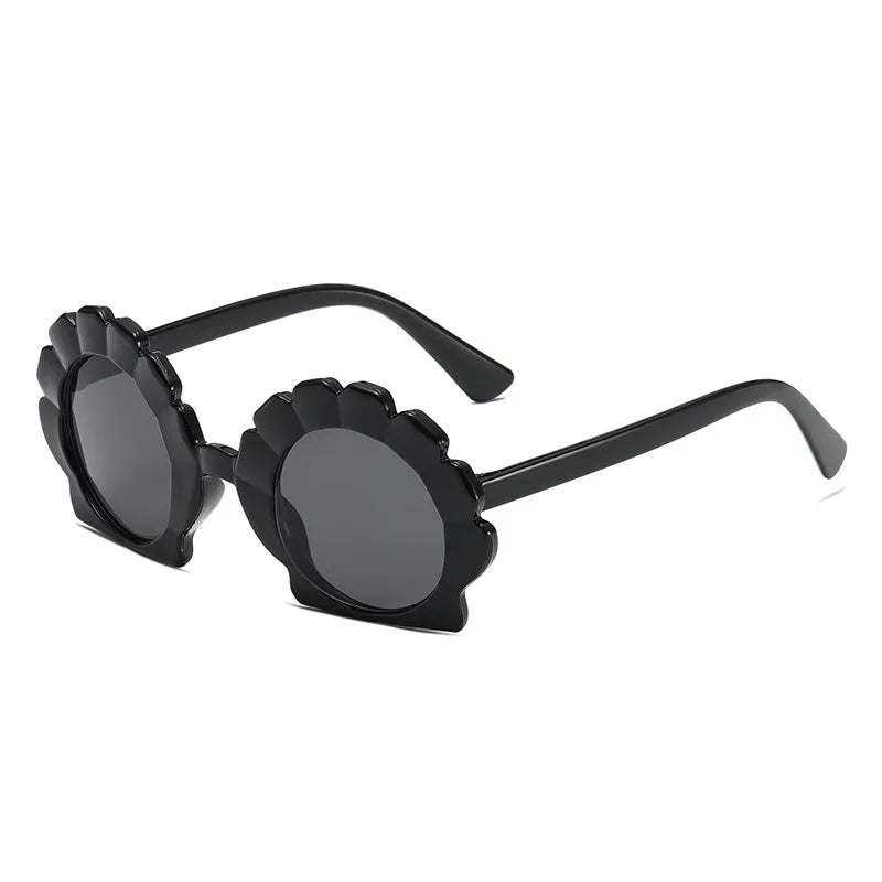 Cute Sweet Solid Color PC Special-Shaped Mirror Full Frame Kids Sunglasses