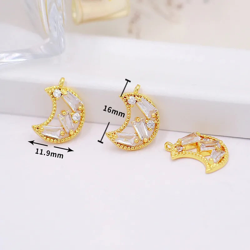 1 Piece Copper Zircon Flower Bow Knot Pendant