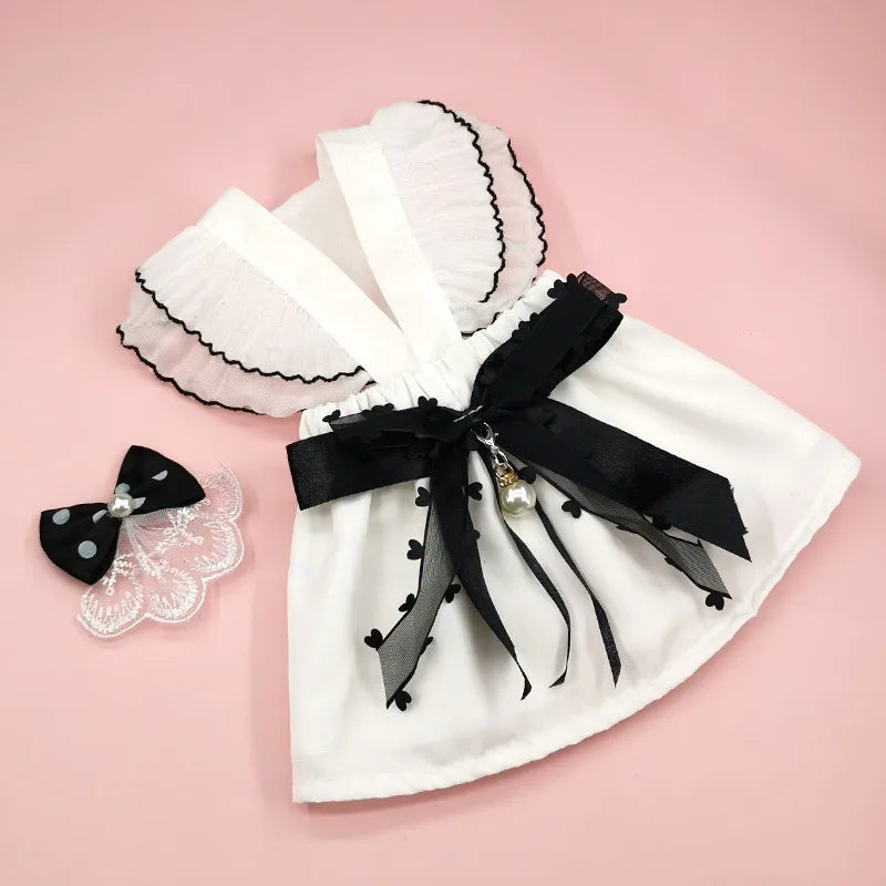 sweet cotton bow knot pet clothing