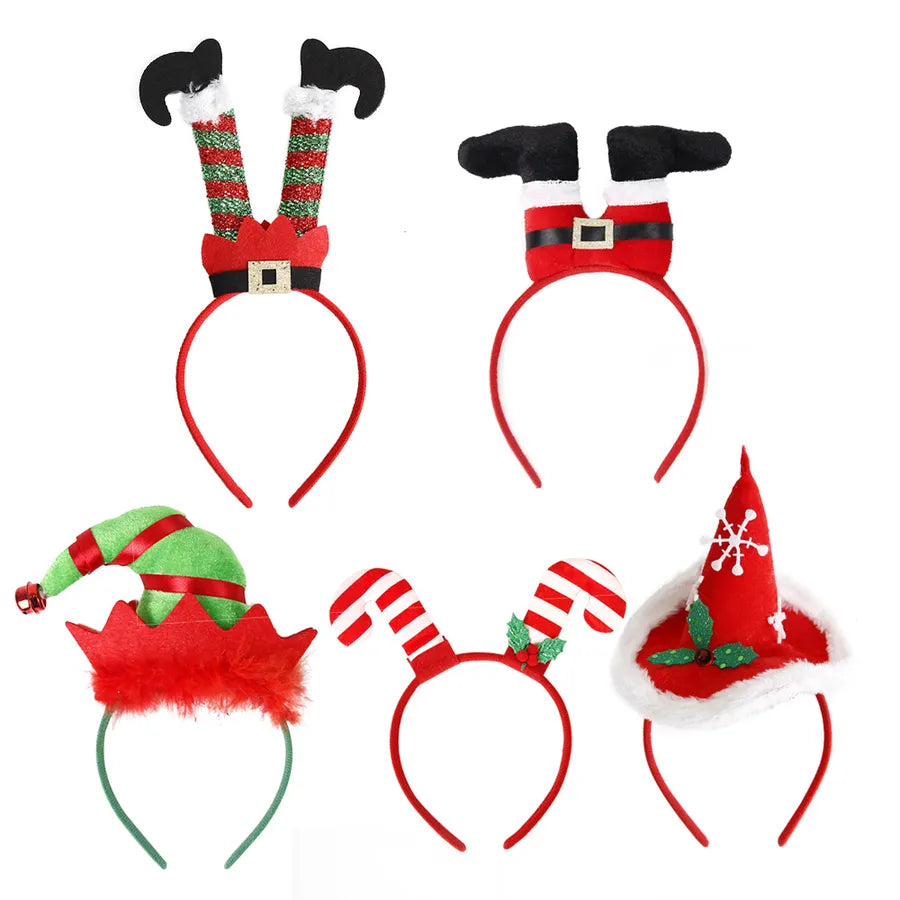 Christmas Cartoon Style Cute Christmas Hat Santa Claus Plastic Party headband