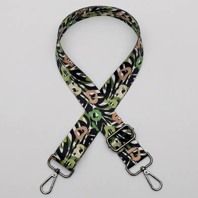 Polyester Stripe Lingge Leopard Bag Strap