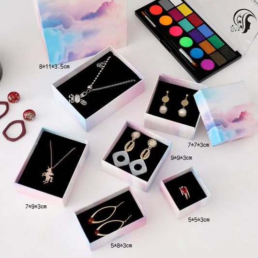 1 piece fashion solid color paper jewelry boxes