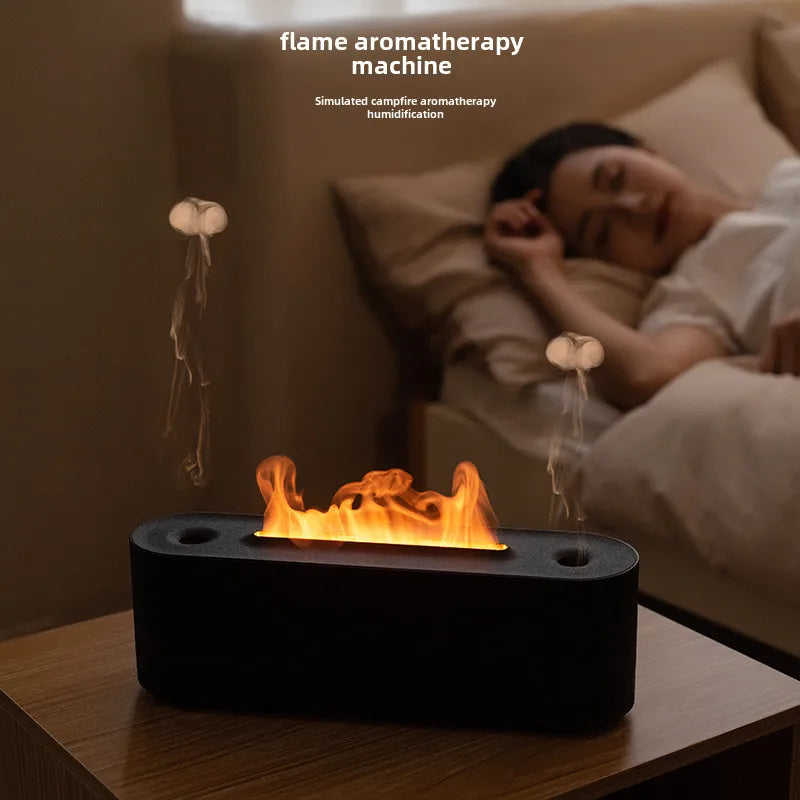 New fire charcoal simulation flame volcano aromatherapy machine desktop humidifier home indoor small diffuser humidifier