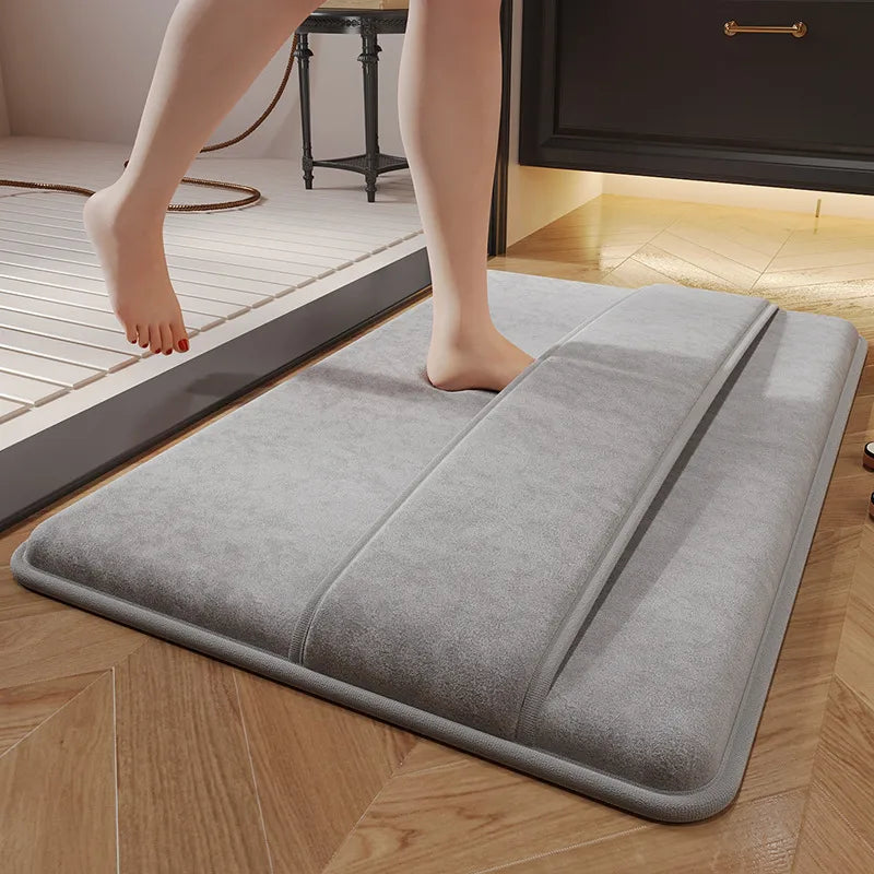 Casual Solid Color Polyester Fiber (polyester) carpet Bathing