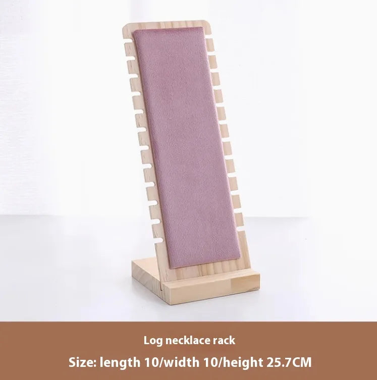 1 Piece solid wood Retro Classic Style Solid Color Jewelry Rack