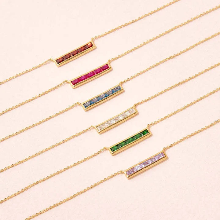 Wholesale Jewelry Lady Simple Style Shiny Rectangle 304 Stainless Steel Zircon 18K Gold Plated cable chain Pendant Necklace