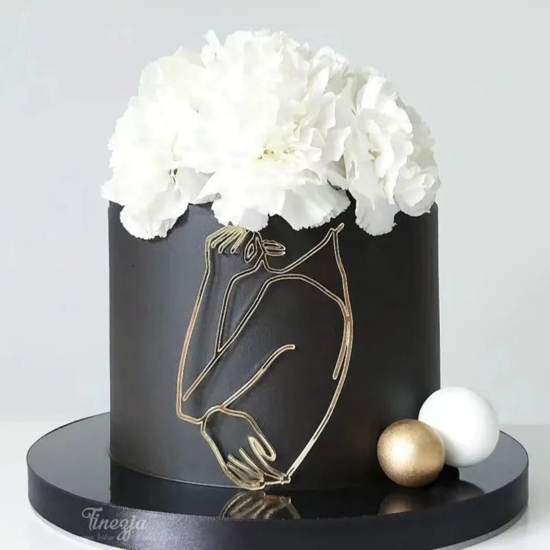 simple style artistic lines plastic party cake decorating supplies