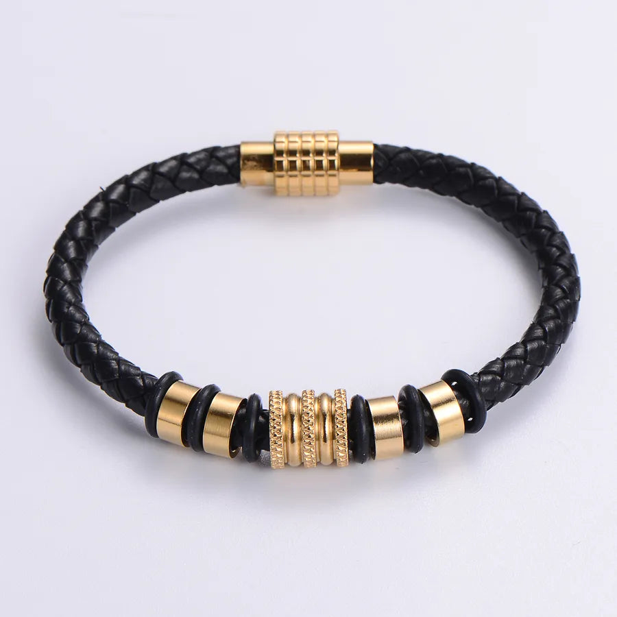 Simple Style Solid Color 304 Stainless Steel 18K Gold Plated No Inlaid Bracelets In Bulk