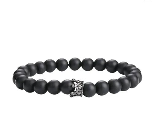 Simple Style Classic Style Round Natural Stone Agate Artificial Gemstones Bracelets In Bulk