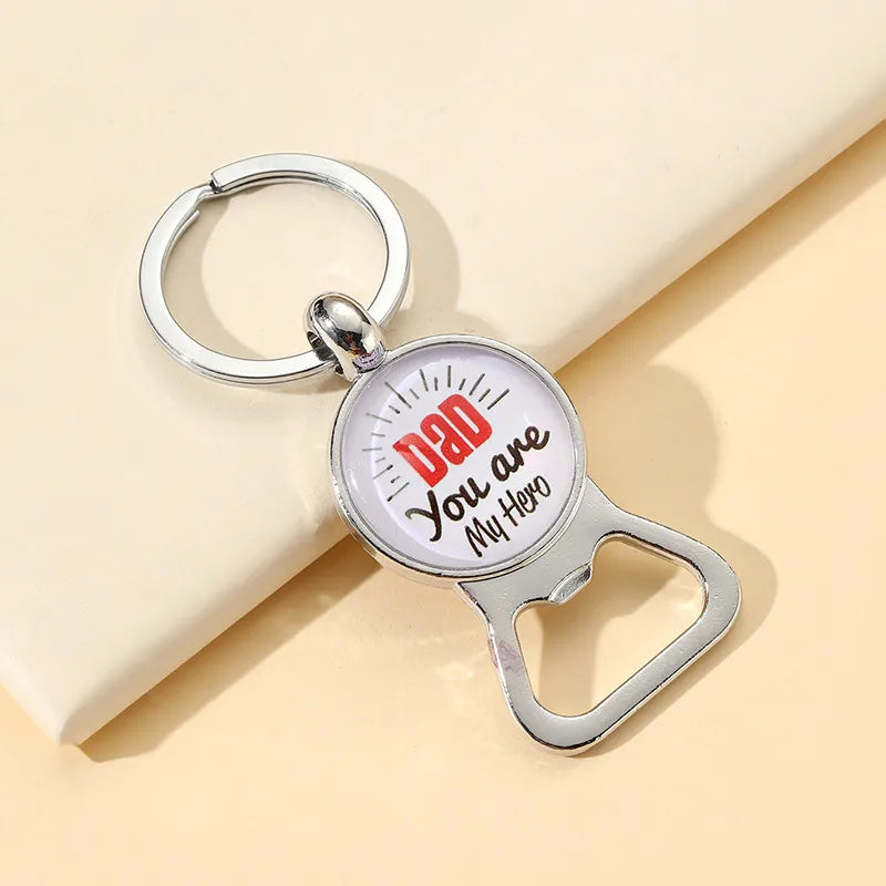 Novelty Letter Alloy Can Openers Father'S Day Men's Keychain