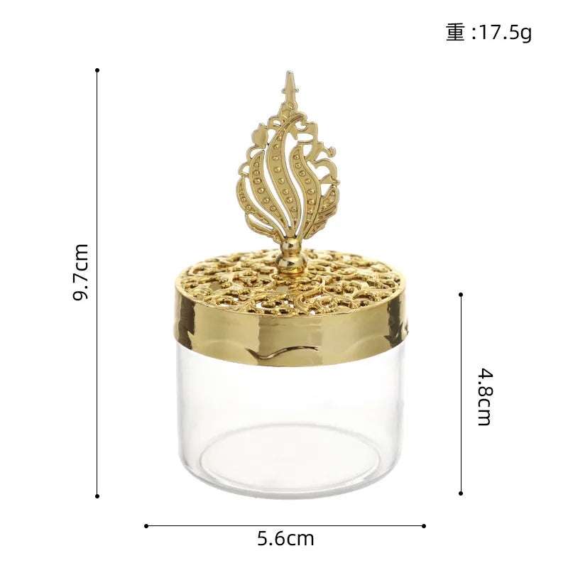 Electroplating Hollow Pagoda Candy Box Wedding Desktop Decoration Plastic Box Birthday Accompanying Gift Return Candy Box