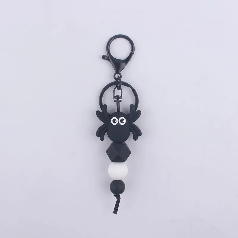 Cartoon Style Spider Bat Silica Gel Halloween Unisex Bag Pendant Keychain