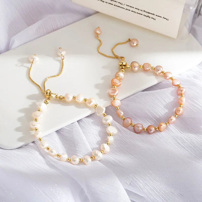 Freshwater Pearl Copper Beaded Bracelets